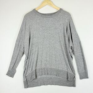 Aerie Womens Small Heather Black White‎ Lounge Casual Soft Sweatshirt Shirt Top